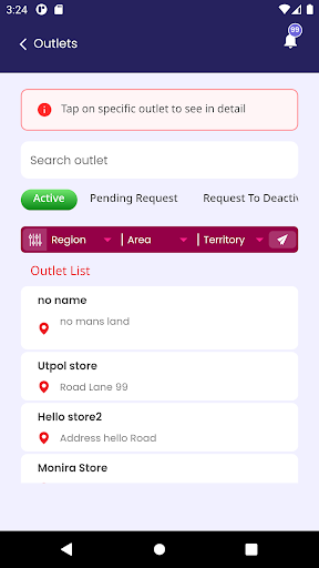 Android application Mother’s Smile BI Management screenshort