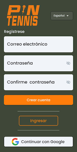 Android application PinTennis screenshort