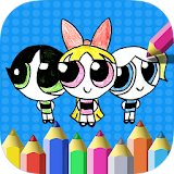 Girls Coloring for Power Puffy icon