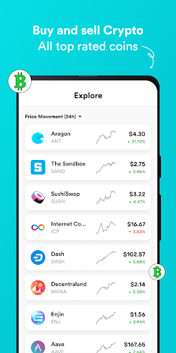 Android application Anchor - Buy Bitcoin and Ether screenshort