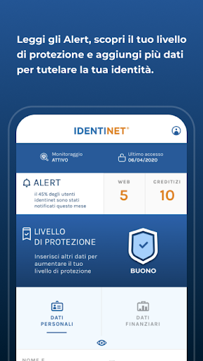Android application IDENTINET screenshort
