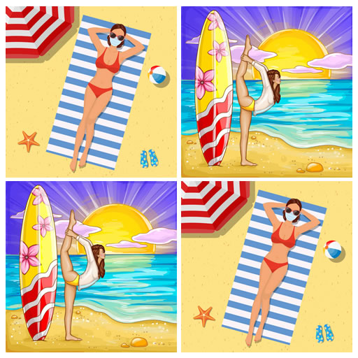 Bikini Match Cards Memory Game logo