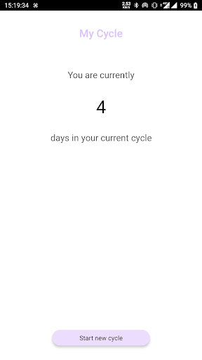 My Cycle Screen 2
