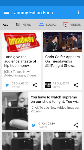 Captura de Pantalla 2 Jimmy Fallon Fan Club : News and Updates android