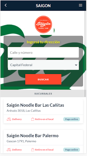 Android application Saigon screenshort