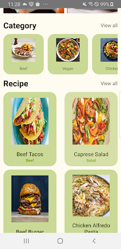 Food Recipe Screen 2