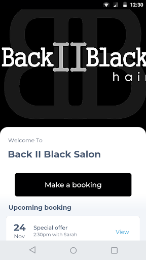 Android application Back II Black Salon screenshort
