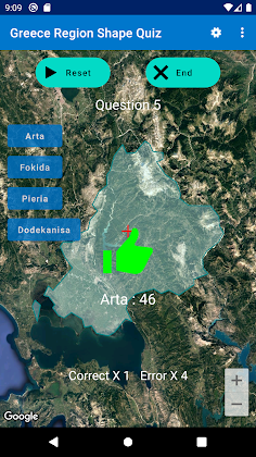 Greece Region Shape Quiz - Screenshot 2