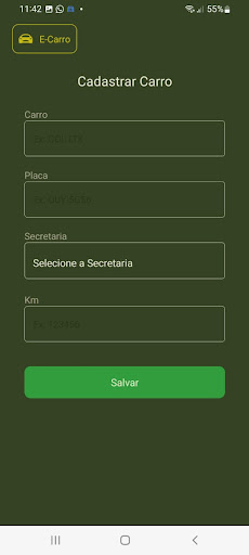 Android application E-Carro screenshort
