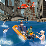 Lifesaving Rescue Duty: Flood Relief Boat Driving icon