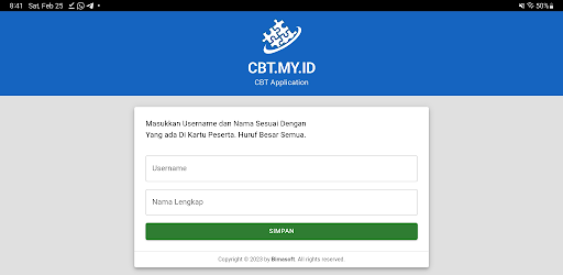 Bimasoft CBT Semi Offline Screen 2
