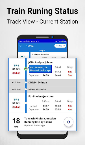 Android application Live Train Locator : My Train screenshort