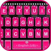  Pink Glamour girl Keyboard Theme 