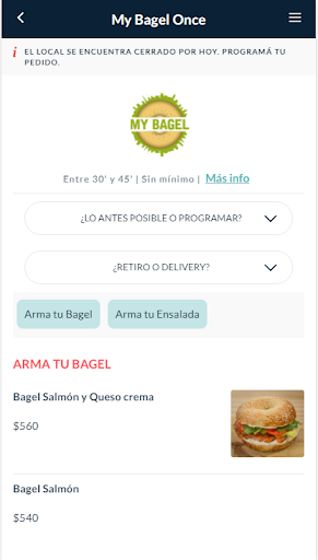 My Bagel Screen 2