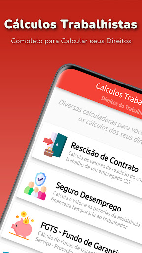 Android application Cálculos Trabalhistas screenshort
