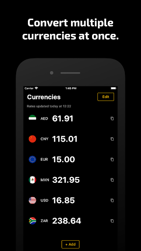 Android application Concurrency Currency Converter screenshort