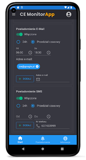 CE MonitorApp Screen 3
