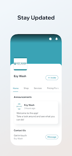 Android application Ezy Wash screenshort