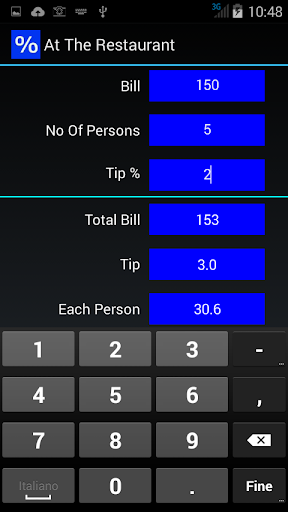 Percentages Calculator Screen 3