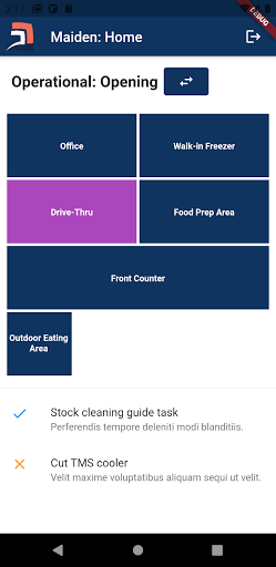 Android application Project Maiden screenshort