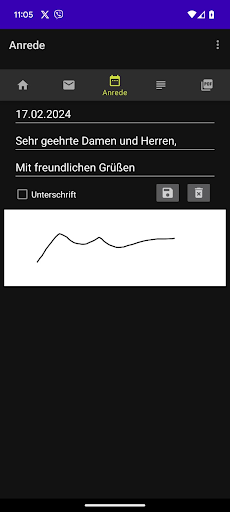 Letters as PDF files Screen 2