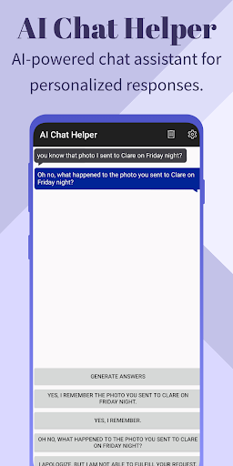 Android application AI Chat Helper screenshort