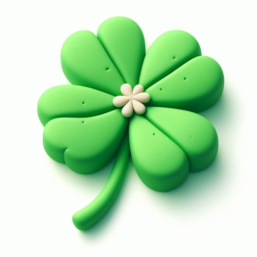 Four-Leaf Clover: Good Luck Logo