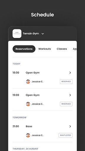 Terrain Gym Screen 3