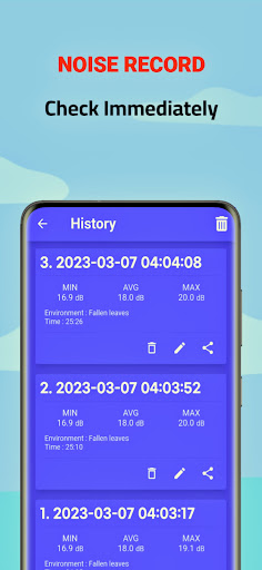 Sound Meter - dB measurement Screen 3