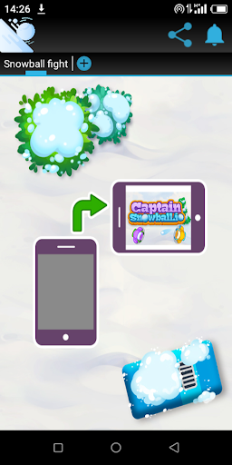 Android application Snowball fight screenshort