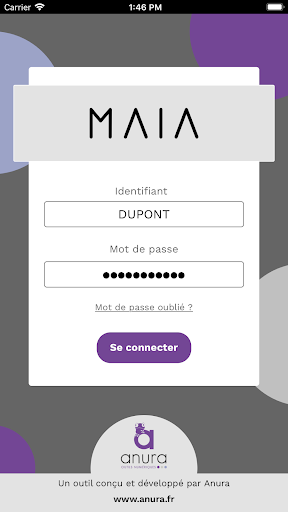 Android application MyMAIA screenshort