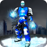 Ice Hero Robot 3D: Flying Robot Fighting Game