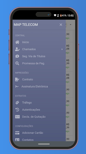 Android application MAP Fibra - Central do Cliente screenshort