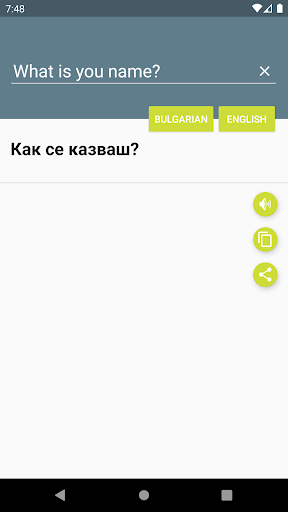 Bulgarian-English Dictionary Screen 3