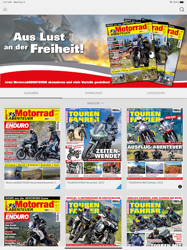 Android application TOURENFAHRER screenshort