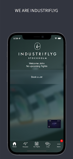Android application Industriflyg Stockholm screenshort