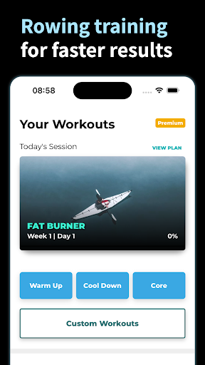 Screenshot of Rowing Machine Workouts