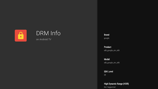 DRM Info Captura de pantalla