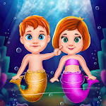 Cover Image of डाउनलोड Twin mermaid babysitter care  APK