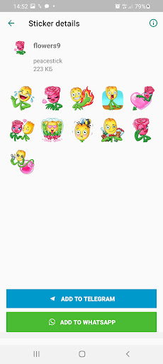 Flowers stickers WAStiker