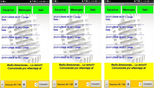 Android application Radio Emociones Oyente screenshort