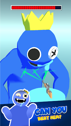 Gun Head Running Blue Monsters - Screenshot 1