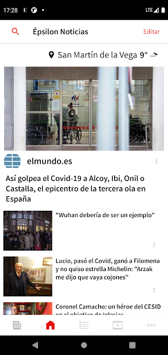 Vista previa de la aplicación