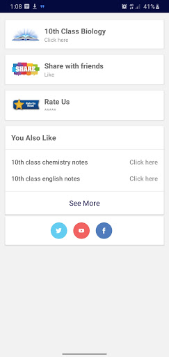 Android application 10th class biology notes screenshort