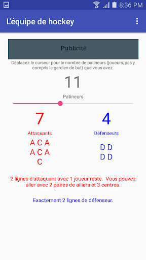 Aperçu de l'application