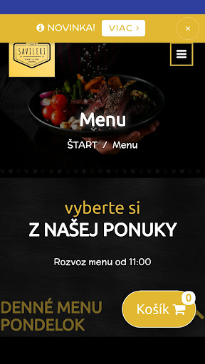 Android application Savileri Restauracia & Bistro screenshort