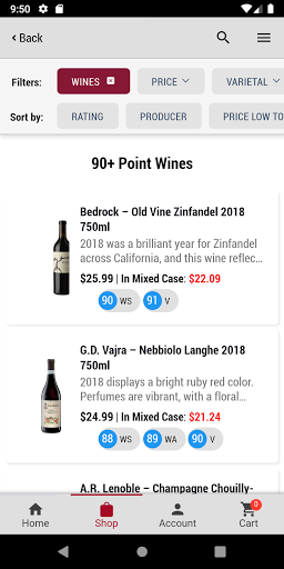 Andover Classic Wines Screen 3