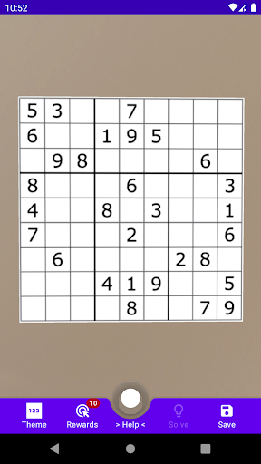 Android application Sudoku Solver Camera screenshort