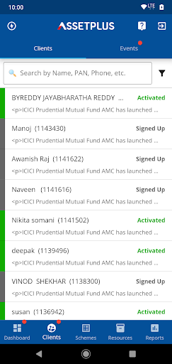 AssetPlus - MF Partner App Screen 2