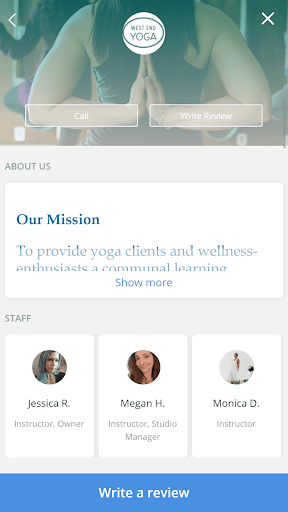 Android application West End Yoga Lancaster LLC screenshort